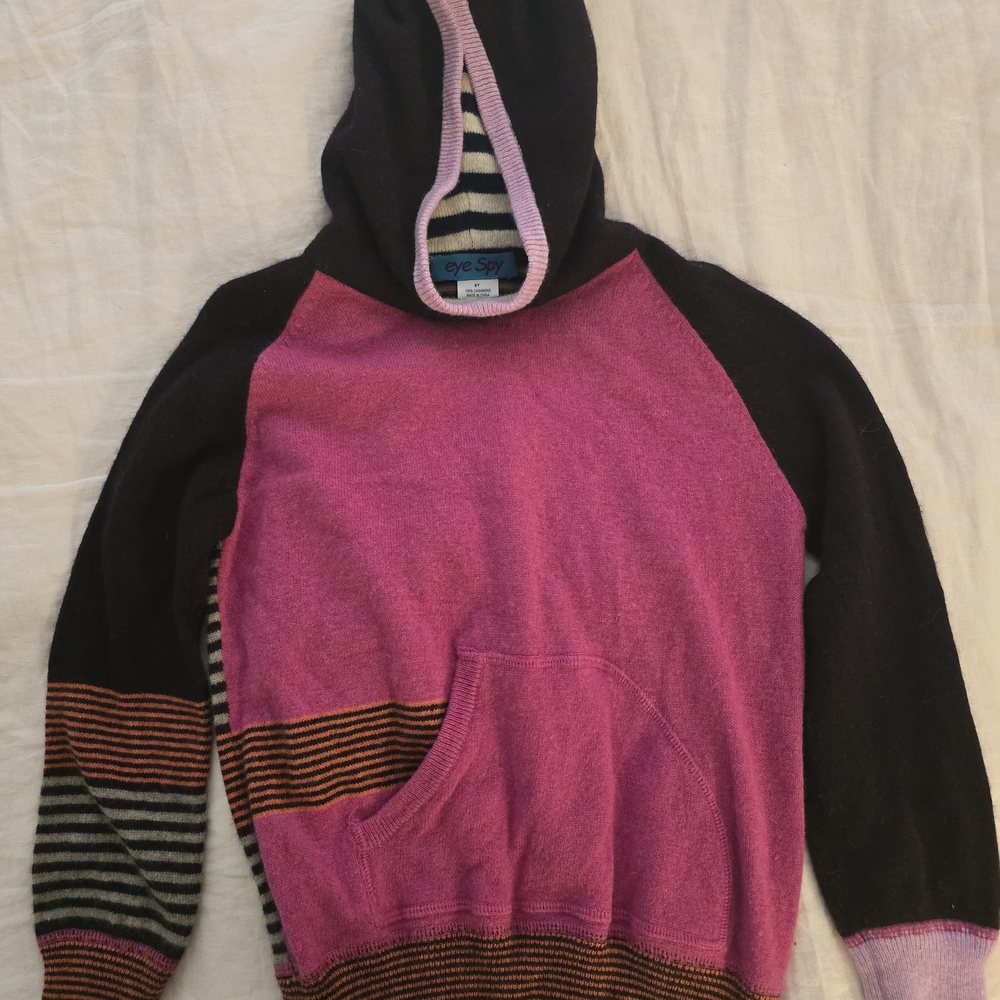 Girls Pink and Black Sweater